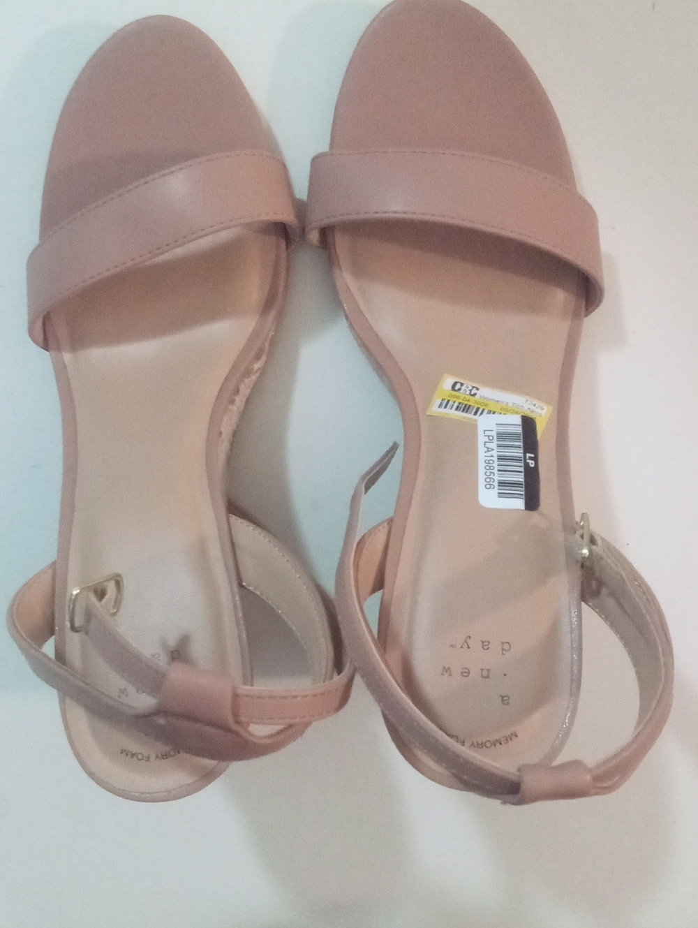 A New Day Nude Ankle-Strap Sandals NWT $45 Slides